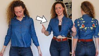 How to style a shirt that is too small for you...