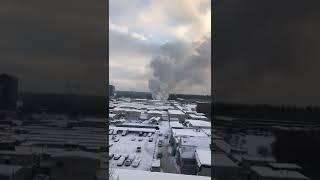 Пожар на территории ресторана «Раздолье» в Зеленограде