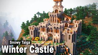 Minecraft How to build a Medieval Winter Castle  Tutorial