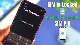 How to EnableDisable SIM PIN Any iPhone Change SIM PIN