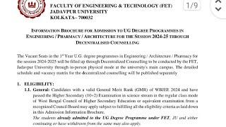 HOW TO GET JADAVPUR UNIVERSITY THROUGH DECENTRALISED COUNSELING   Expected Cut off   WBJEE 24