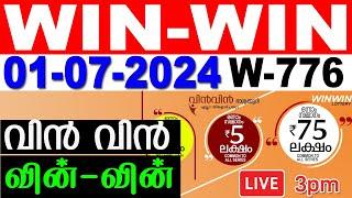 KERALA LOTTERY WIN-WIN W-776  LIVE LOTTERY RESULT TODAY 01072024  KERALA LOTTERY LIVE RESULT