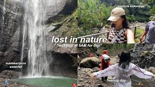 LOST IN NATURE *woke up at 5am*  madakaripura waterfall healing day explore indonesia