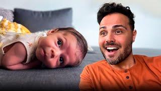 HENRIQUE’S FIRST TUMMY TIME - This is Adorable