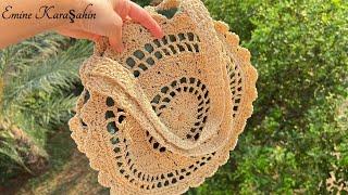 CROCHET BAG ÇİÇEK ÇANTA YAPIMI