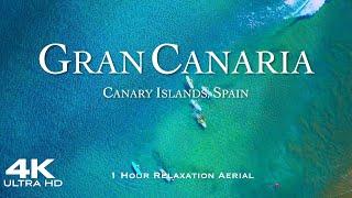 4K GRAN CANARIA  Relaxation Drone Aerial Film of Canary Islands  Las Canarias Spain España
