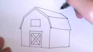 how to draw barneasy drawing for kids step by step