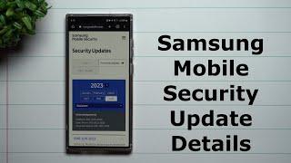 Samsung Mobile Security Update Details Everything You Need To Know