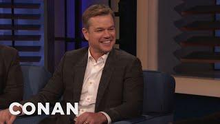 Matt Damon Left A Massive Spider On Chris Hemsworths Doorstep  CONAN on TBS