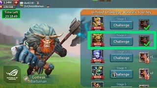 Limited Challenge Barbaric Journey Stage 2 Challenge - Lords Mobile  Without Rose Knight Clear