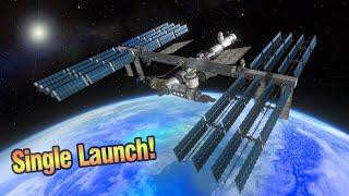 KSP Building the International Space Station in ONE Launch