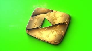 YouTube Gold Play Button Award - Free Green Screen Footage