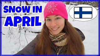 Takatalvi Huhtikuussa  Snowy April Vlog in Finland ️FinEng Subs