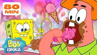 Bob Esponja  ¡80 MINUTOS de los más dulces antojos en Fondo de Bikini  Bob Esponja en Español