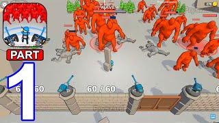 Build Defense - Gameplay Walkthrough Part 1 Stick War Army Commander Tower Defense Android iOS