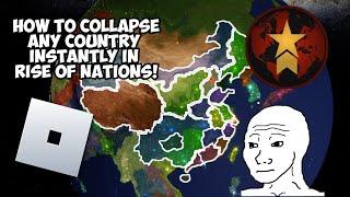 How to instantly collapse any country in rise of nations