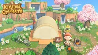 Decorating my Natural Campsite Speed Build  Animal Crossing New Horizons