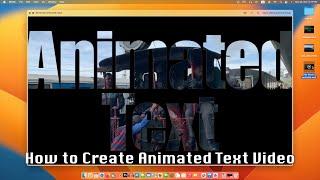 How to Create Animated Text Video on Mac 2022