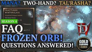 Frozen Orb Sorcerer FAQ Top 5 Questions Answerer - Mana Problem Two-Hand vs Wand TalRasha etc.