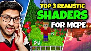 REALISTIC TOP 3 SHADERS FOR MCPE NO LAG  BEST SHADERS FOR MINECRAFT PE