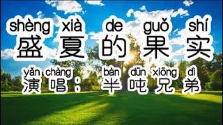 Chinese - 中国語歌ピンイン付き《盛夏的果实》learn Chinese with pop song 听歌学中文55经典歌曲盛夏的果实男声版，你听过吗