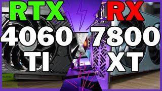 RX 7800 XT 16GB vs RTX 4060 Ti 8GB  Testes Comparativo 1080P  1440p