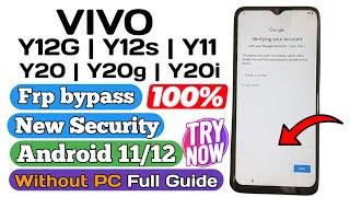 vivo Y12g frp bypass Android 11  Vivo Y12gY12sY11Y20Y20g frp bypass Android 1112 New Method