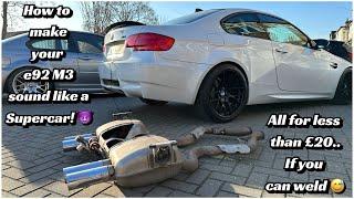 BMW e92 M3 Exhaust Modification for £20 Wanna make that V8 sing?