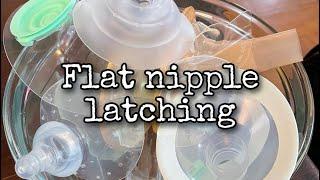 Techniques for latching baby with a flat or inverted nipple