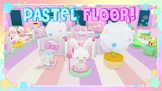 Pastel Floor Tour  Roblox My Hello Kitty Cafe Aesthetic Ideas  Riivv3r