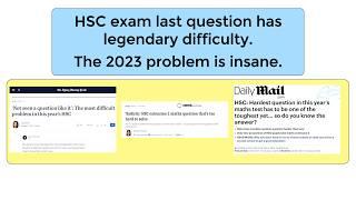 Question 16c from this years HSC exam is making news headlines