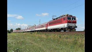 Passenger trains in Slovakia Rýchlik R835 Tekov accelerates in Šurany. ESK086040