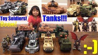 Toy Soldiers Military Toy Tanks Assault Vehicles Missile Launchers Trucks and More Godzilla