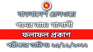 BR Results বাংলাদেশ রেলওয়ে খালাসী পদের পরীক্ষার ফলাফল প্রকাশ  ২০২২