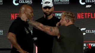 Jake Paul Mike Tyson face-off after contentious press conference in Texas