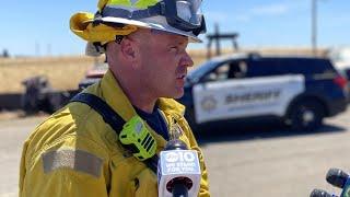 California Wildfires 800-acre Excelsior Fire in Sacramento County - Update