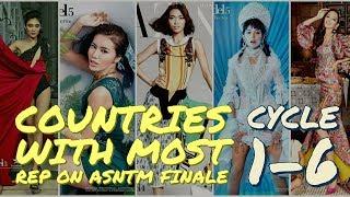 AsNTM Countries With Most Rep on AsNTM Finale 1-6