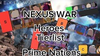 Nexus War  Every Single Hero Tierlist