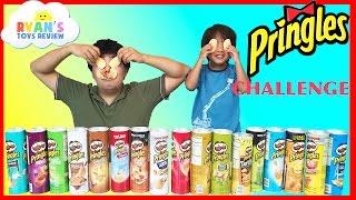 PRINGLES CHALLENGE Potato Chip Flavors Tasting Contest Ryan ToysReview