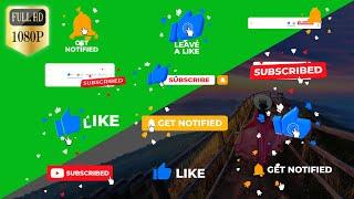 YouTube Subscribe Like & Notification Button-10 New & Free 3D Buttons-Download Links In Description