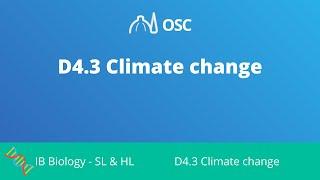 D4.3 Climate Change IB Biology SLHL