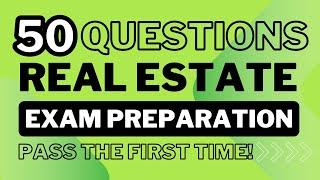 Real Estate Exam 2024 50 Questions To Pass The Real Estate Exam On The First Try