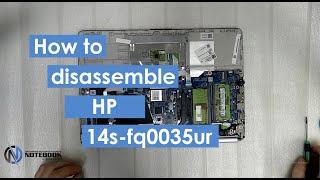HP 14s-fq0035ur - Disassembly and cleaning