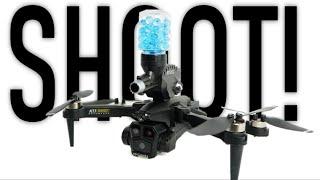 This drone has a cannon  XKJ K11 Shoot  An Orbeez Gun Drone