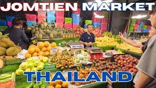 The FRESHEST FOOD in PATTAYA  THAILAND JOMTIEN NIGHT MARKET