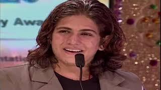 Rajat Tokas cant hide his expression after winning The Best Actors ITA Trophy.