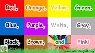 The Colors Song  Learn the Colors  Colours  LEARN ENGLISH with Natural English  LEARN VOCABULARY