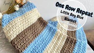 Crochet beautiful BLANKET stitch tutorial - Little boy blue - Left handed