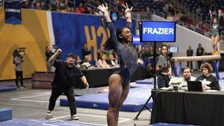 eMjae Frazier breaks Cals all-around record in NCAA Regional Final  Womens Gymnastics