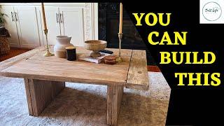 Farmhouse Coffee Table DIY - Beginner Step By Step Build